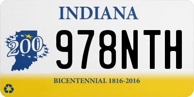 IN license plate 978NTH