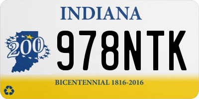IN license plate 978NTK