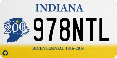 IN license plate 978NTL