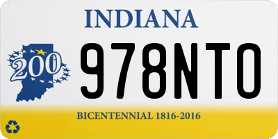 IN license plate 978NTO