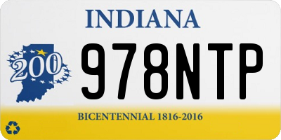 IN license plate 978NTP