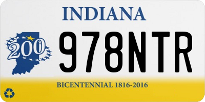IN license plate 978NTR