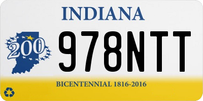 IN license plate 978NTT