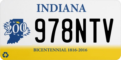 IN license plate 978NTV