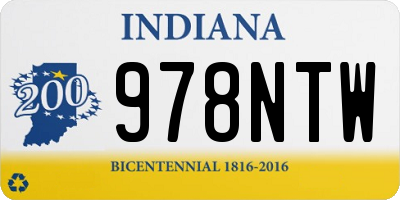 IN license plate 978NTW