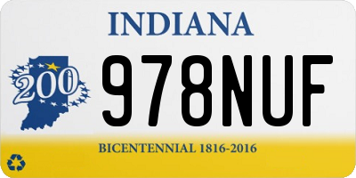 IN license plate 978NUF