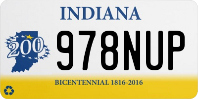 IN license plate 978NUP