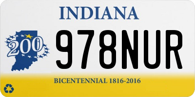 IN license plate 978NUR