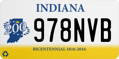 IN license plate 978NVB