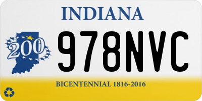 IN license plate 978NVC