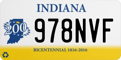 IN license plate 978NVF