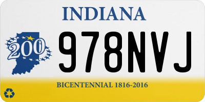 IN license plate 978NVJ
