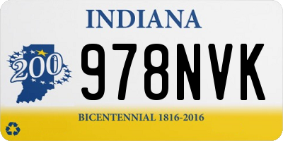 IN license plate 978NVK