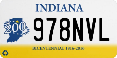IN license plate 978NVL