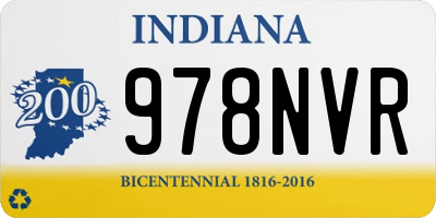 IN license plate 978NVR