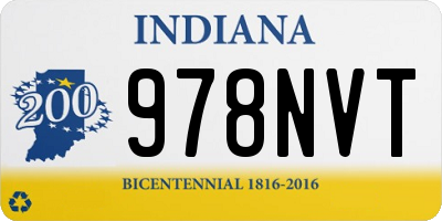 IN license plate 978NVT