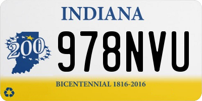 IN license plate 978NVU