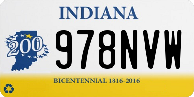 IN license plate 978NVW
