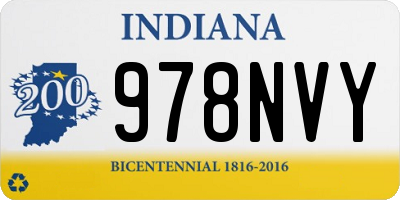 IN license plate 978NVY