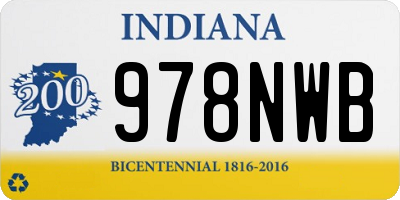 IN license plate 978NWB