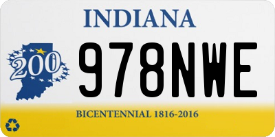 IN license plate 978NWE