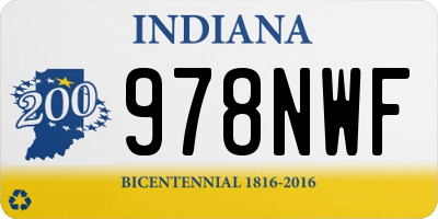 IN license plate 978NWF