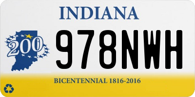 IN license plate 978NWH