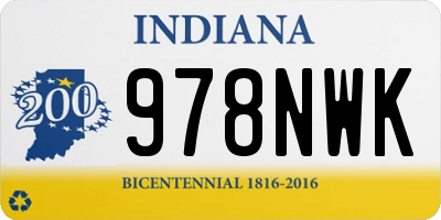IN license plate 978NWK