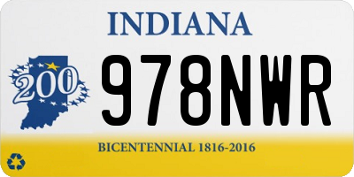 IN license plate 978NWR