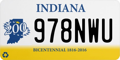 IN license plate 978NWU