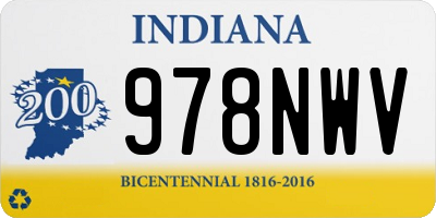 IN license plate 978NWV