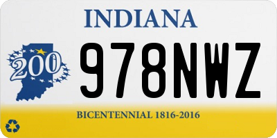 IN license plate 978NWZ