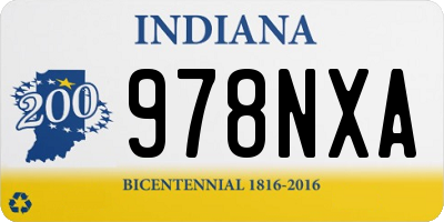 IN license plate 978NXA
