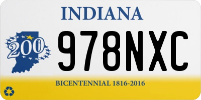IN license plate 978NXC