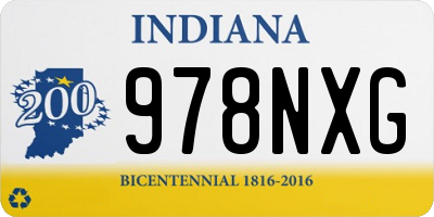 IN license plate 978NXG