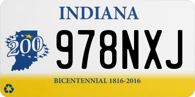IN license plate 978NXJ