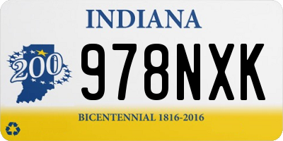 IN license plate 978NXK