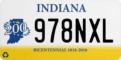 IN license plate 978NXL
