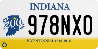 IN license plate 978NXO