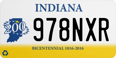 IN license plate 978NXR