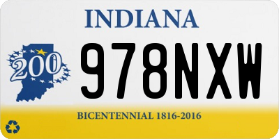 IN license plate 978NXW
