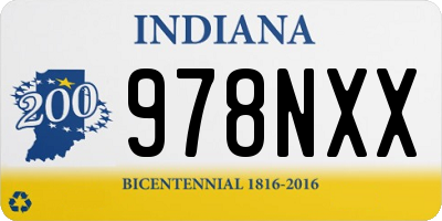 IN license plate 978NXX