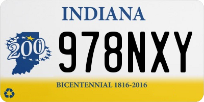 IN license plate 978NXY