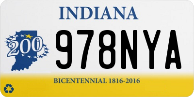 IN license plate 978NYA