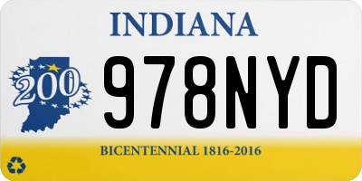 IN license plate 978NYD