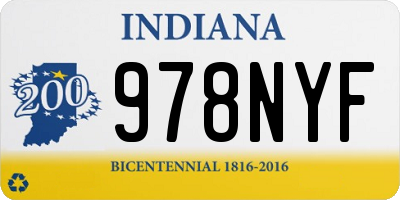 IN license plate 978NYF