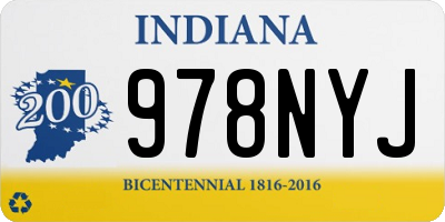 IN license plate 978NYJ
