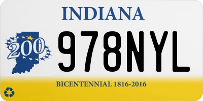 IN license plate 978NYL