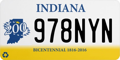 IN license plate 978NYN