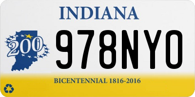 IN license plate 978NYO